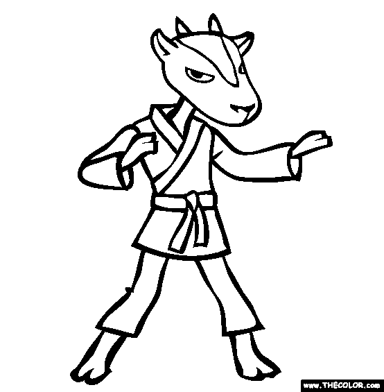 Karate Kid Coloring Page