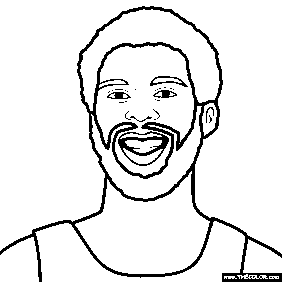 Kareem Abdul-Jabbar Coloring Page