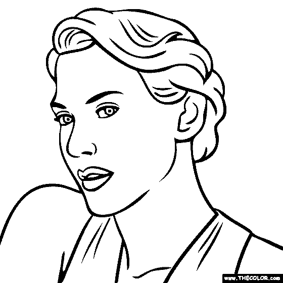 Kate Winslet Coloring Page
