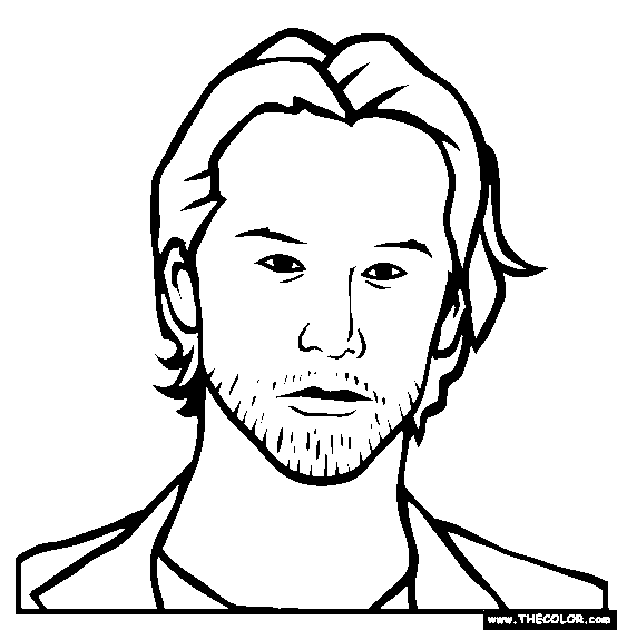 Keanu Reeves Online Coloring Page 