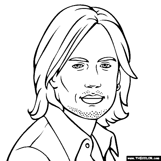 Keith Urban Coloring Page