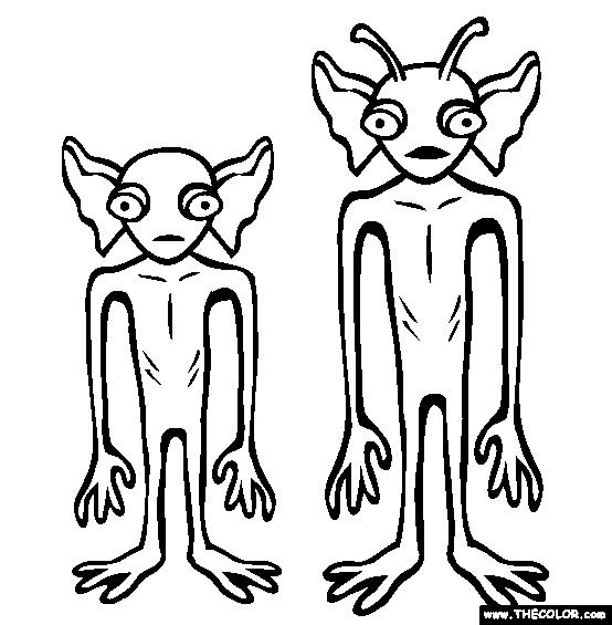 Kelly Hopkinsville Goblin Coloring Page