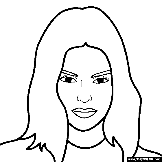Kendall Jenner Coloring Page