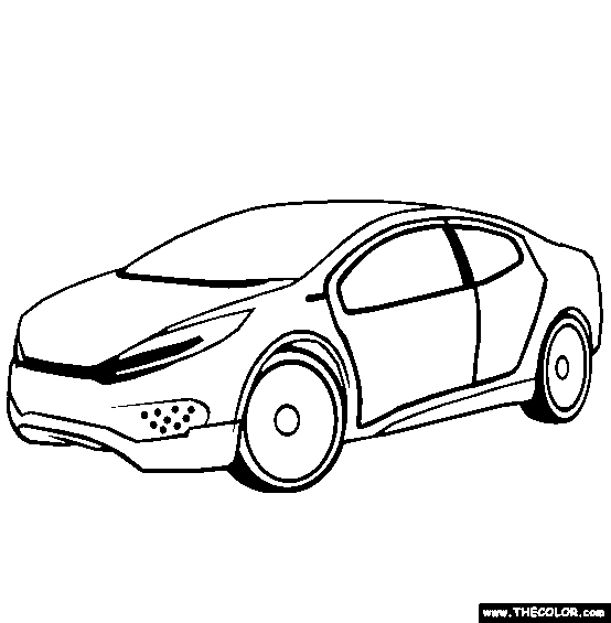 Kia Ray PHEV Concept Car Coloring Page