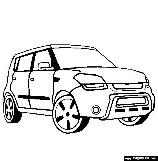 Kia Soul Coloring Page