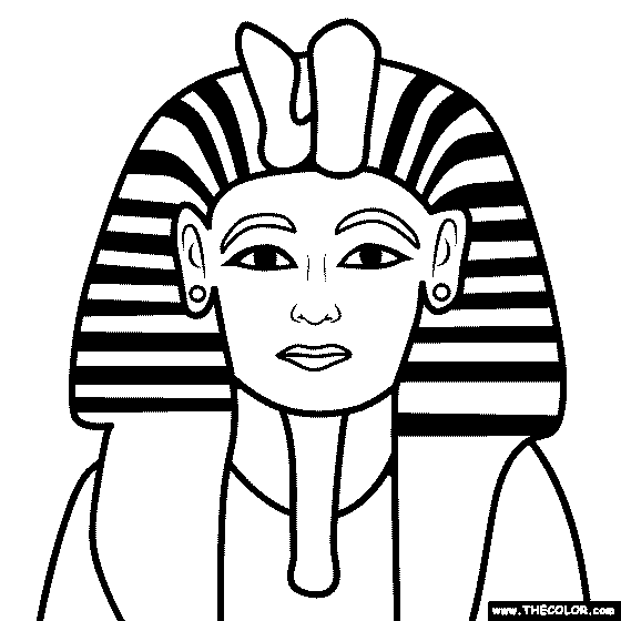 King Tutankhamun Coloring Page