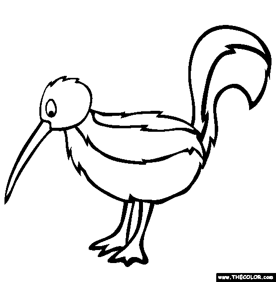 Kiwi Skunk Coloring Page