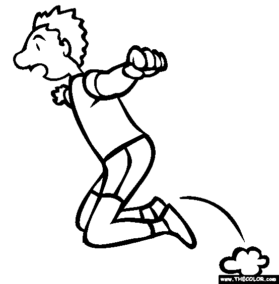 Kneel Jump Coloring Page