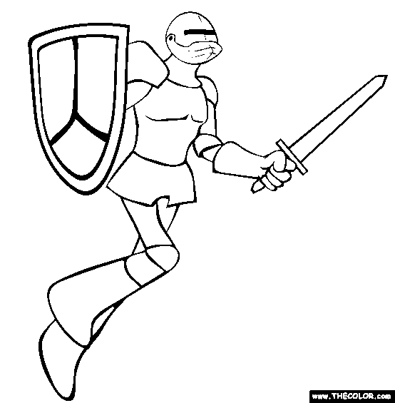 Knight Coloring Page