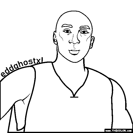 Kobe Bryant Coloring Page