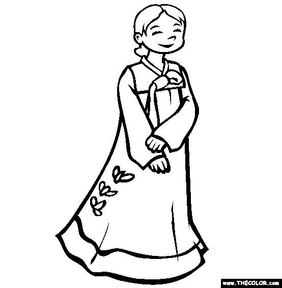 Korea Coloring Page