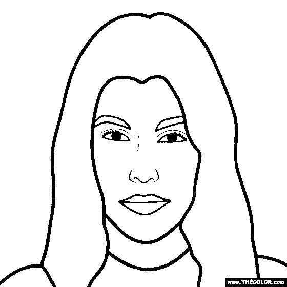 Kourtney Kardashian Coloring Page