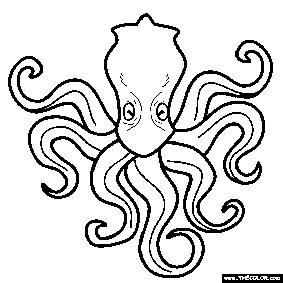 Kraken Coloring Page