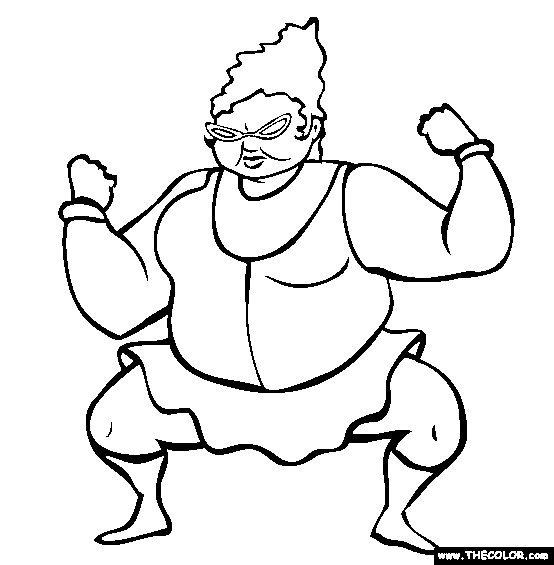 Lady Big Coloring Page