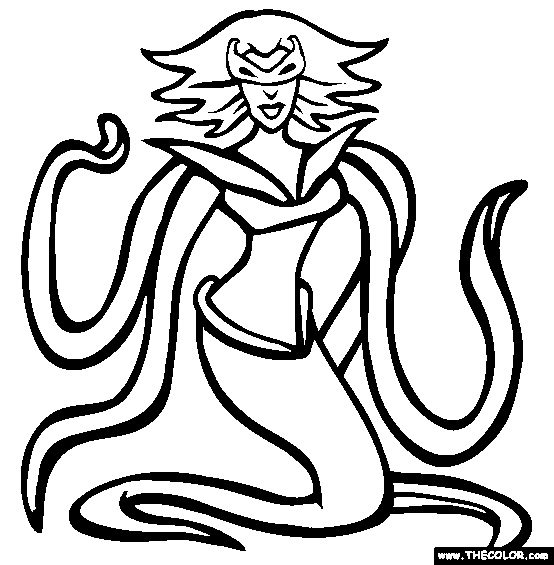 Lady Tentacles Coloring Page