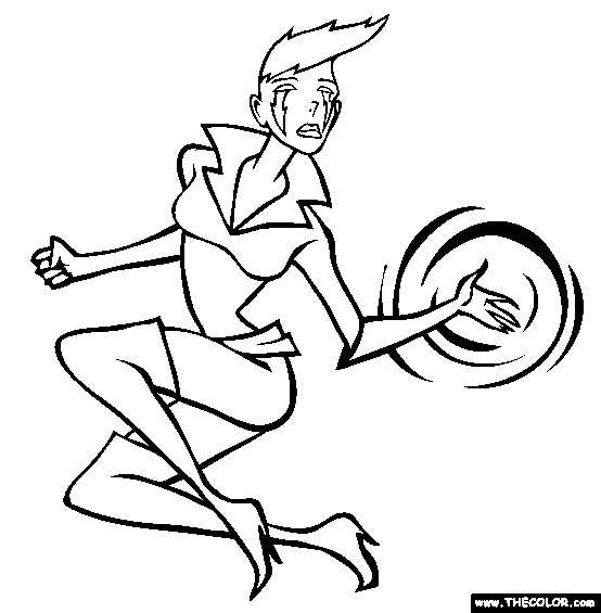 Lady Volt Coloring Page