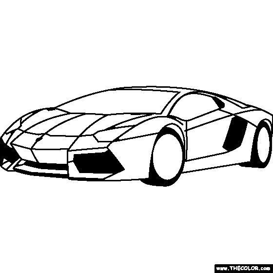Lamborghini Aventador 2011 Coloring Page