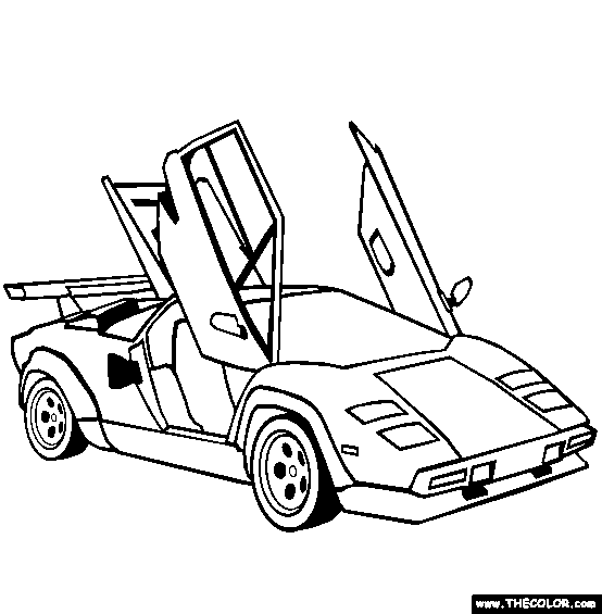 Lamborghini Countach Coloring Page