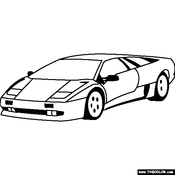Lamborghini Diablo1990 Coloring Page