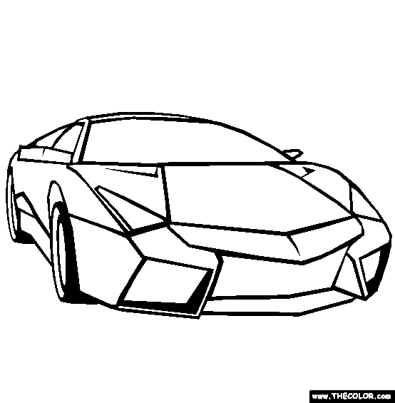 Lamborghini Reventon Online Coloring Page