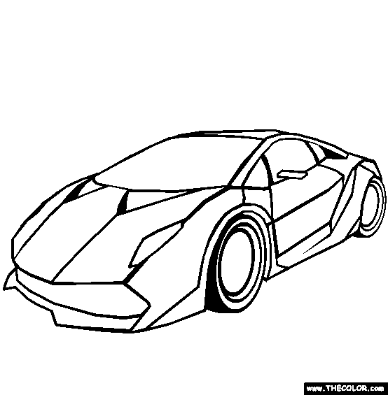 Lamborghini Sesto Elemento Online Coloring Page