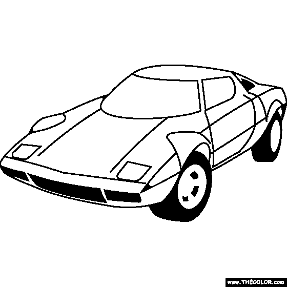 Lancia Stratos Coloring Page