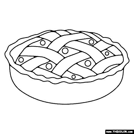 Lattice Pie Coloring Page