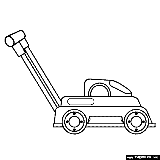 Lawn Mower Coloring Page