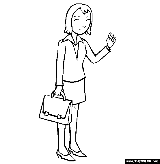 Lawyer Coloring Page