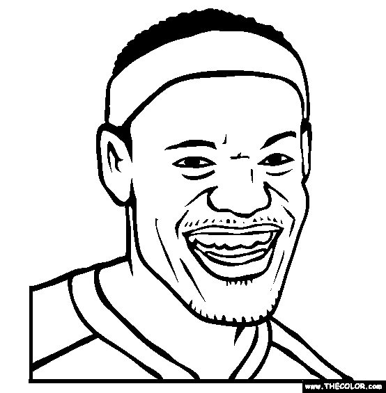 Lebron James Online Coloring Page 