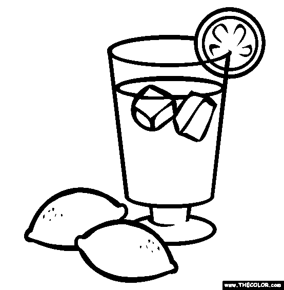 Lemonade Coloring Page