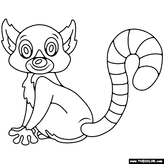 Lemur Coloring Page