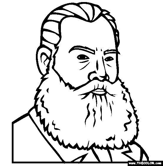 Leo Tolstoy Coloring Page