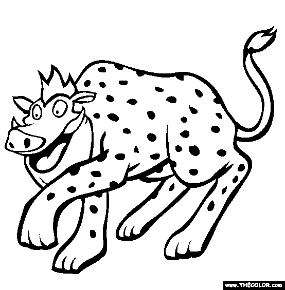 Leopard Hog Coloring Page