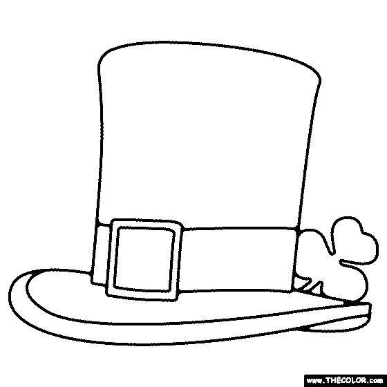 Leprechaun Hat Coloring Page