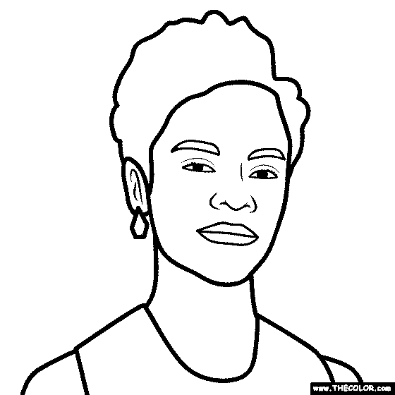 Letitia Wright Coloring Page