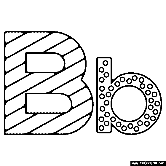 Letter B Coloring Page