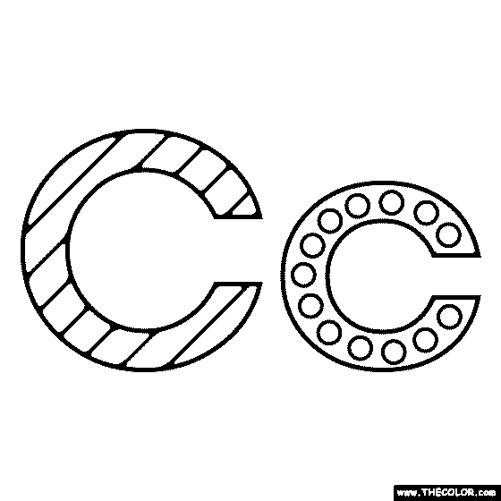 Letter C Coloring Page