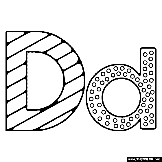 Letter D Coloring Page