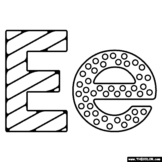 Letter E Coloring Page