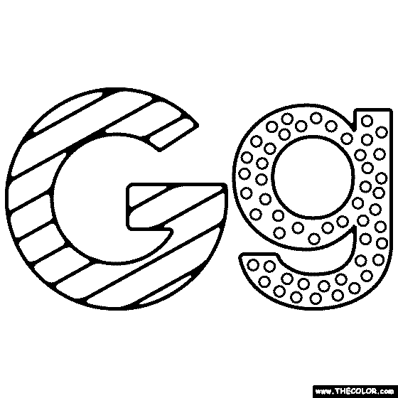 Letter G Coloring Page