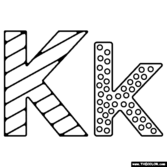 Letter K Coloring Page
