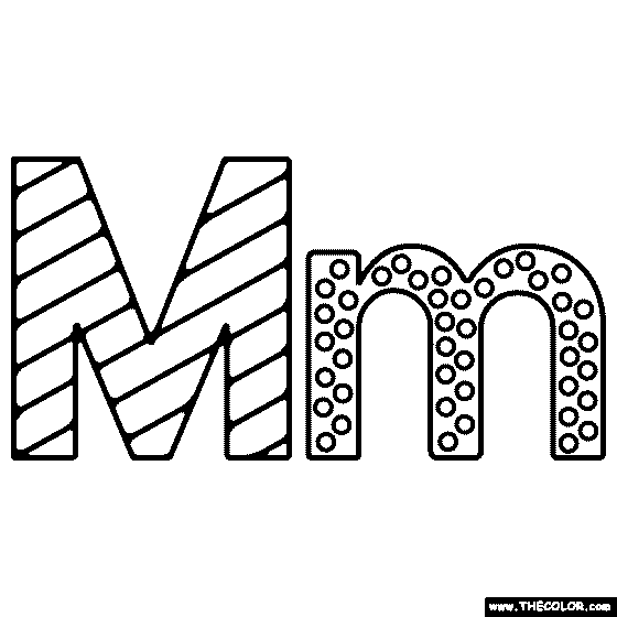 Letter M Coloring Page