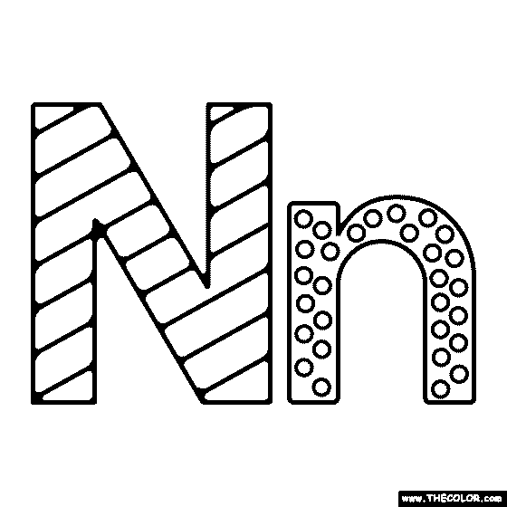 Letter N Coloring Page