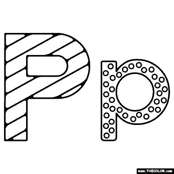 Letter P Coloring Page