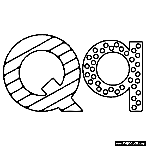 Letter Q Coloring Page