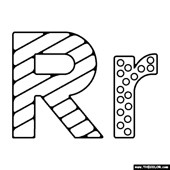 Letter R Coloring Page