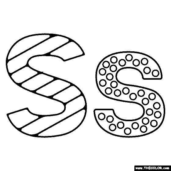 Letter S Coloring Page