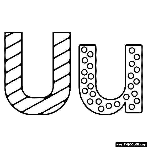 Letter U Coloring Page