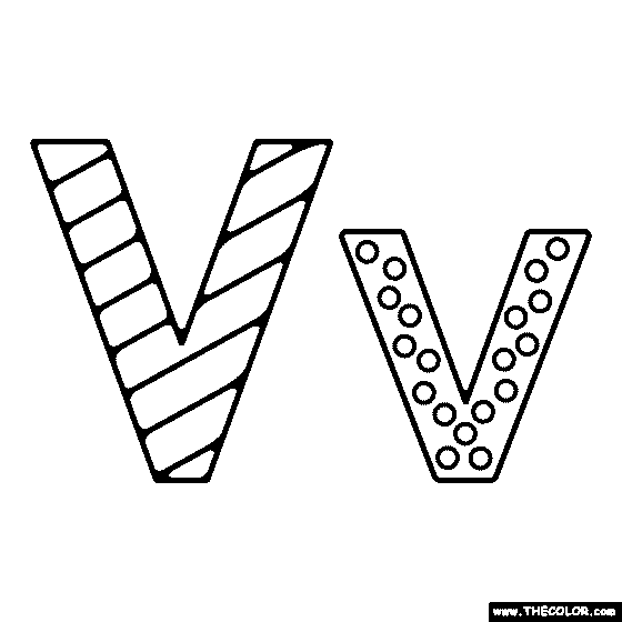 v coloring page